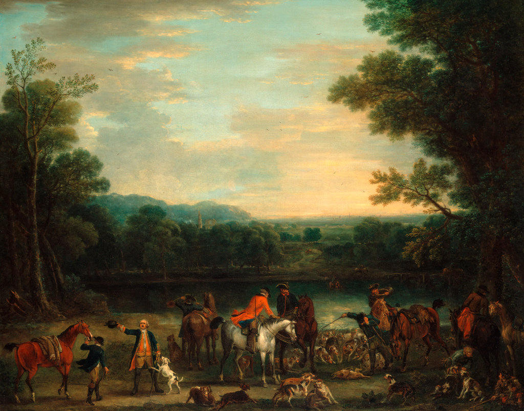 Detail of The Death of the Hare by John Wootton