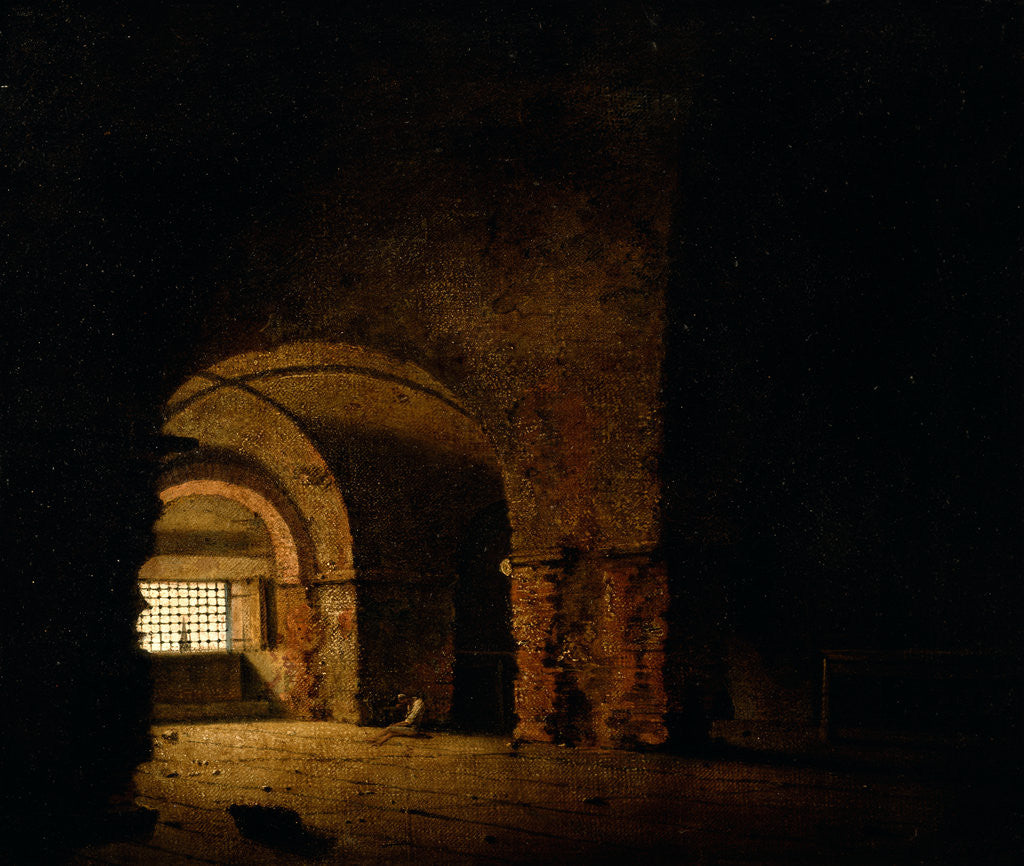 Detail of The Prisoner by Joseph Wright of Derby