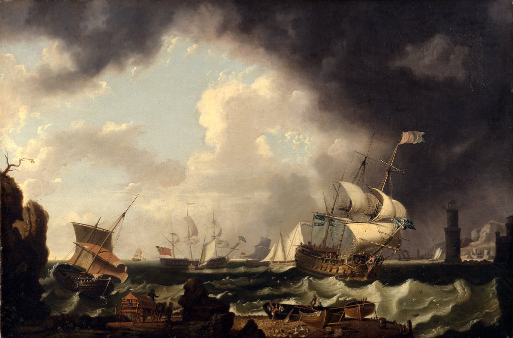 Detail of The Fishery, Richard Wright, ca. 1720-ca. 1775 by Richard Wright