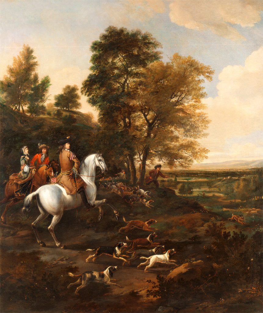 Detail of Hare Hunting by Jan Wyck