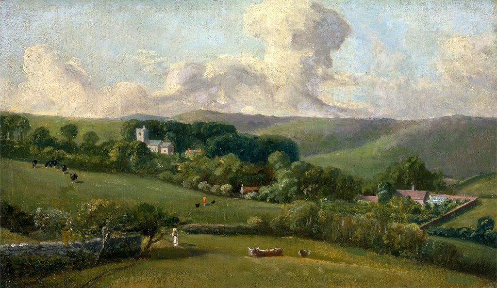 Detail of Osmington: A View to the Village, John Fisher, Bishop of Salisbury, 1748-1825 by John Fisher