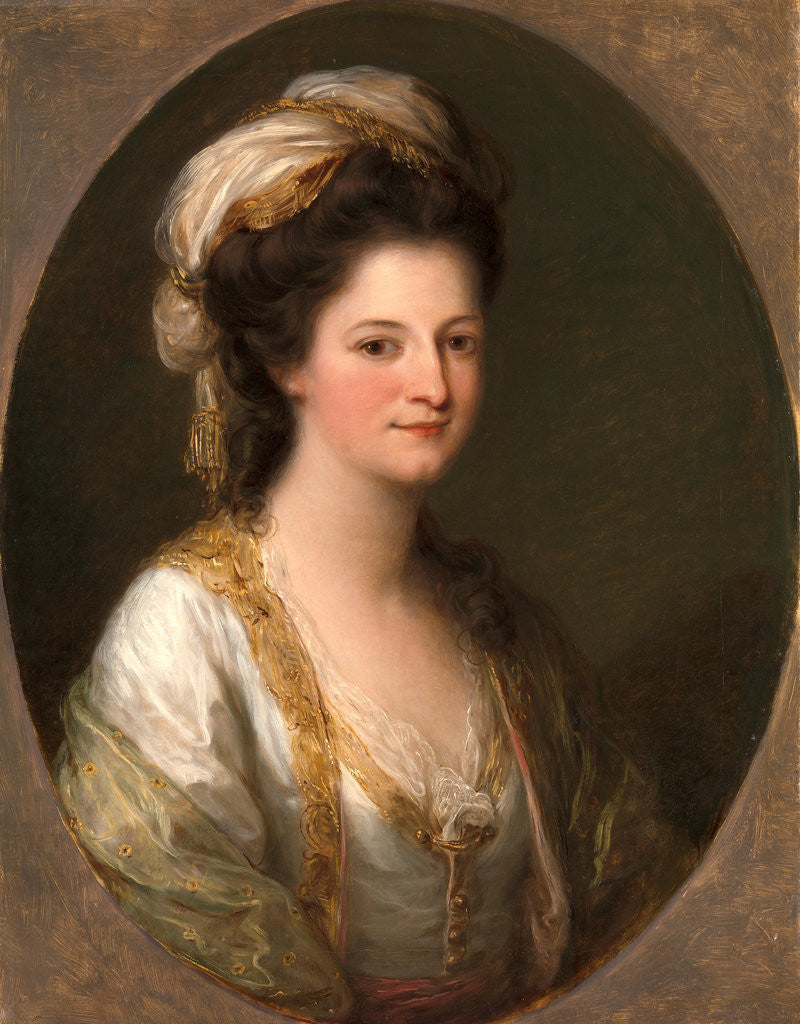 Detail of Portrait of a woman, traditionally identified as Lady Hervey by Angelica Kauffmann
