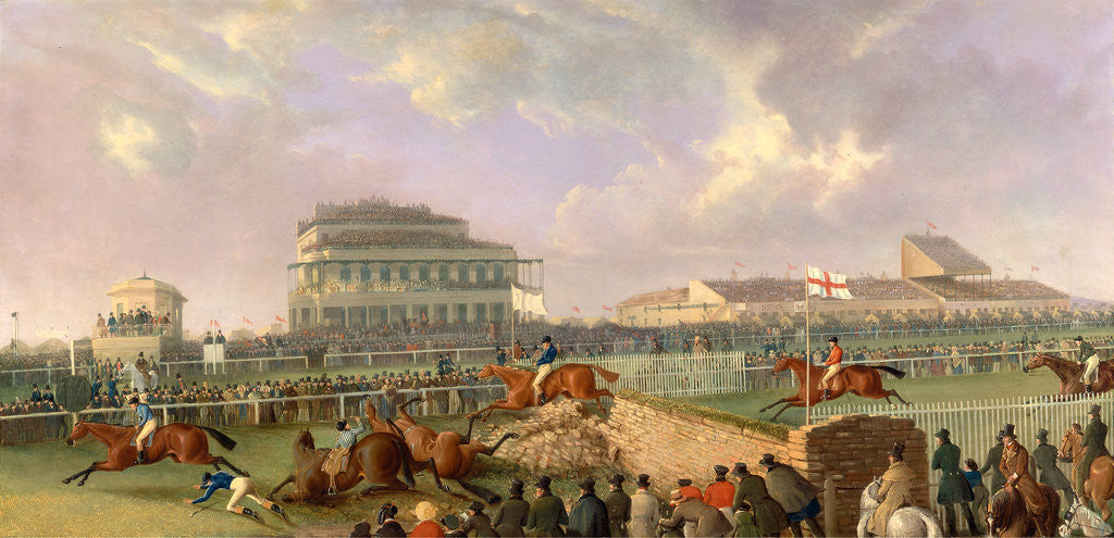 Detail of The Liverpool and National Steeplechase at Aintree, 1843 by William Tasker