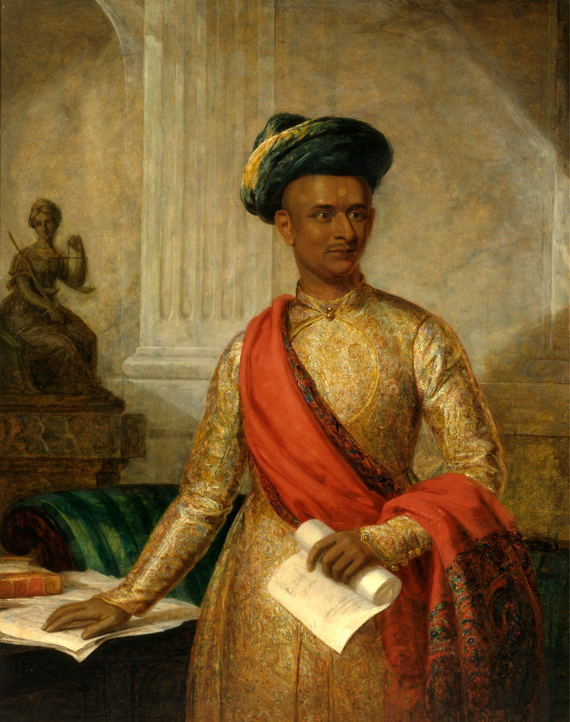 Detail of Purniya, Chief Minister of Mysore Purnia by Thomas Hickey