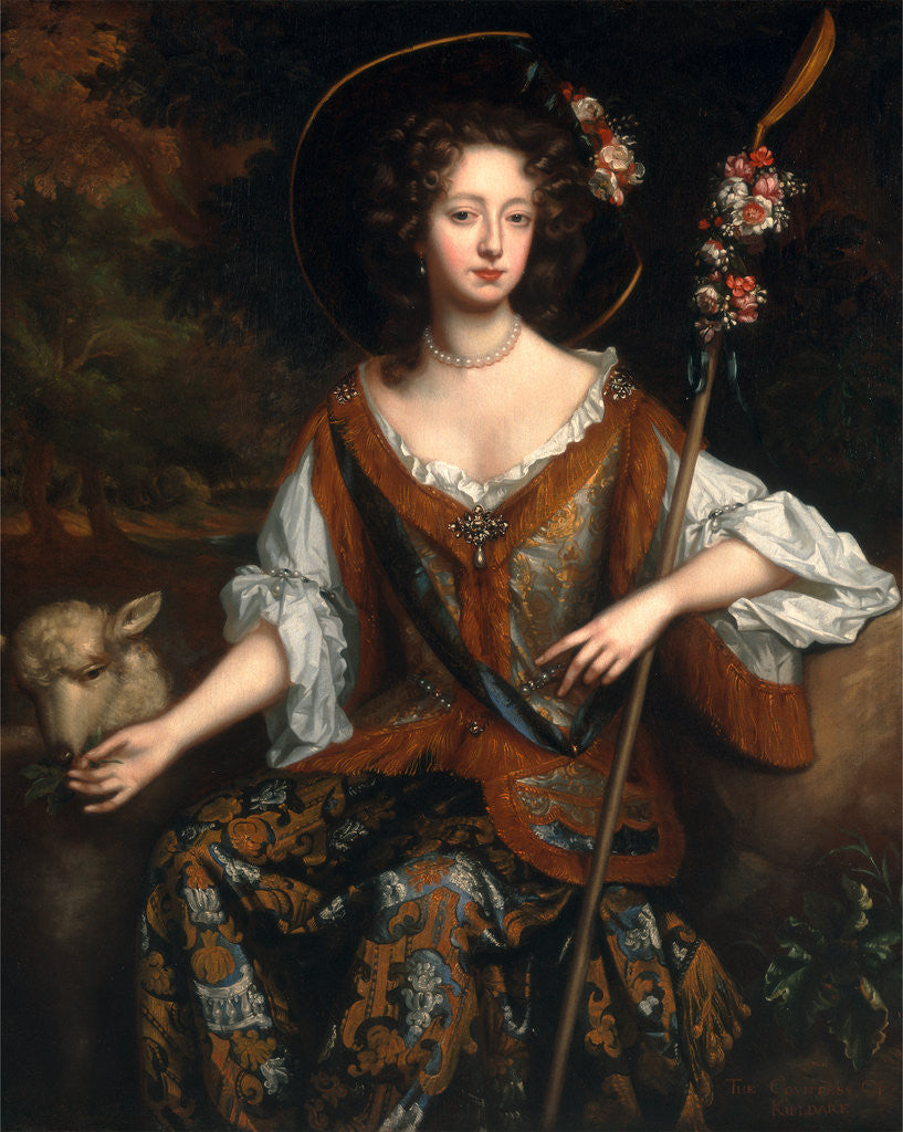Detail of Elizabeth Jones, Countess of Kildare Elizabeth by Willem Wissing