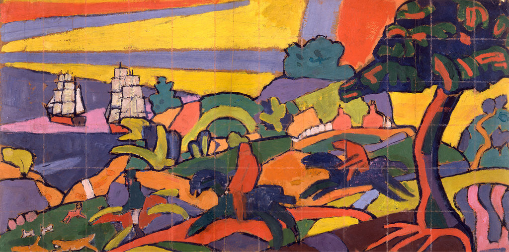 Detail of Design for Deer Hunting Mural in the Cabaret Theatre Club by Spencer Frederick Gore