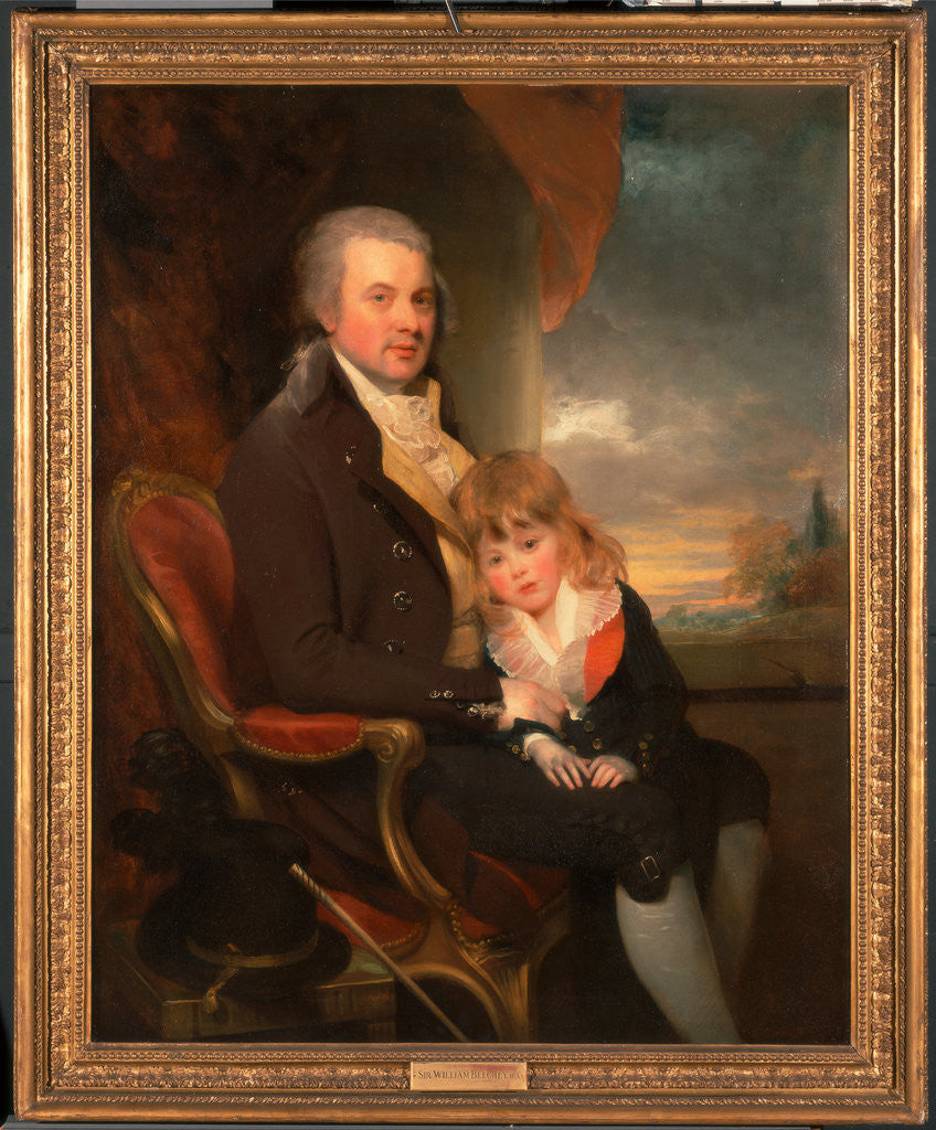 Detail of Edward George Lind and His Son, Montague by Sir William Beechey
