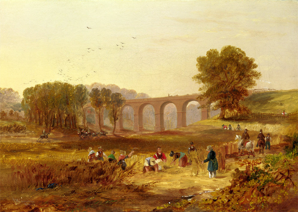 Detail of Corby Viaduct, the Newcastle and Carlisle Railway by John Wilson Carmichael