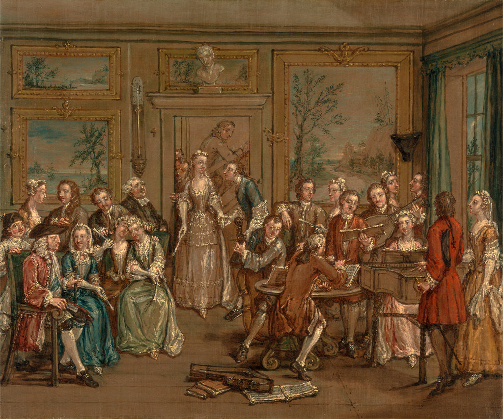 Detail of Musical Conversation A Musical Conversation (II) by Marcellus Laroon the Younger