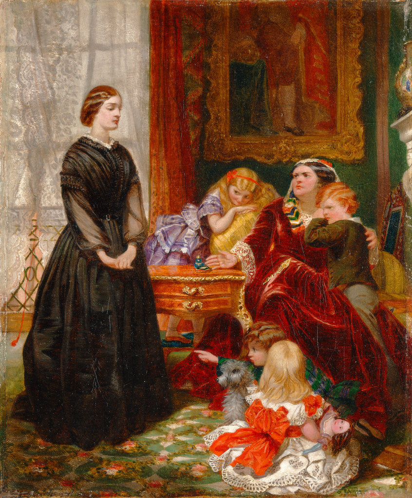 Detail of The Governess by Emily Mary Osborn