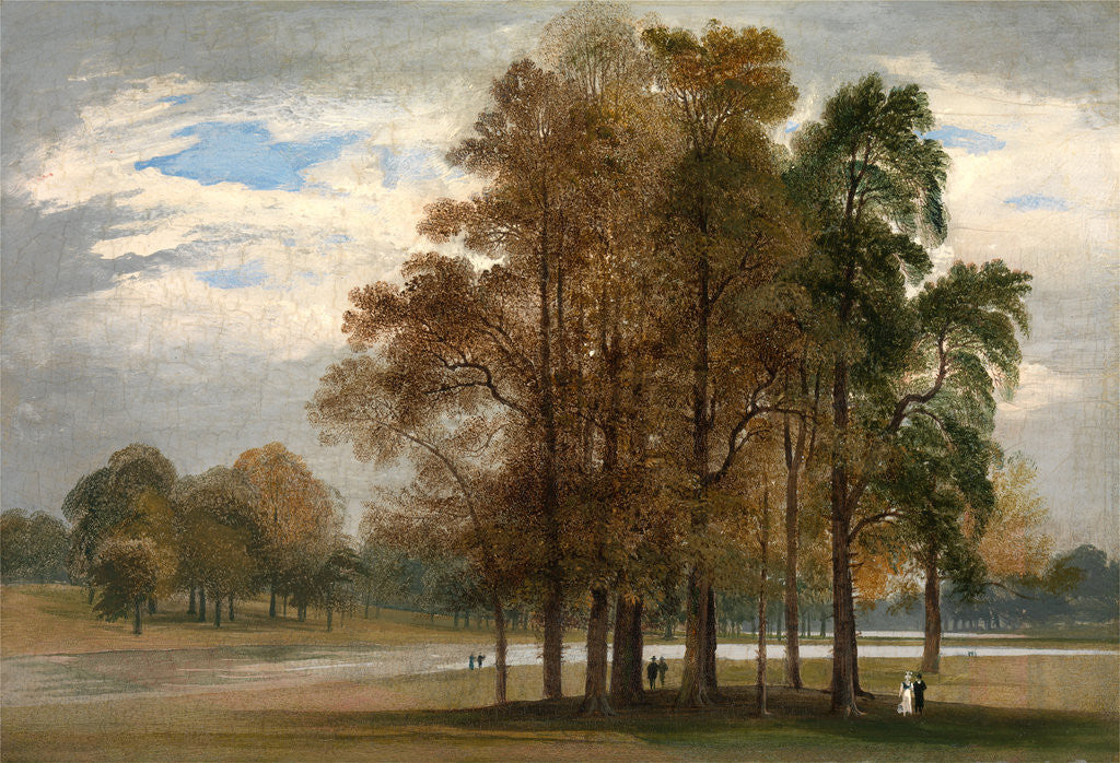 Detail of Hyde Park, London by John Martin