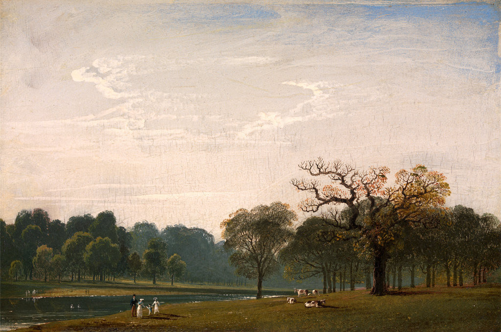 Detail of Kensington Gardens, London by John Martin