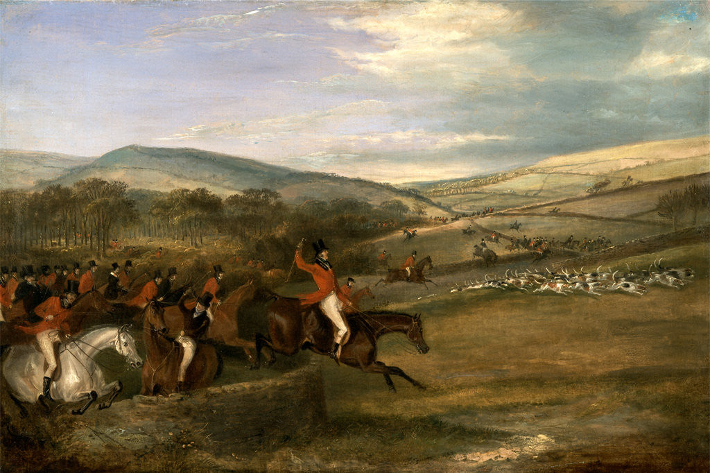 Detail of The Berkeley Hunt, 1842: Full Cry by Calcraft Turner