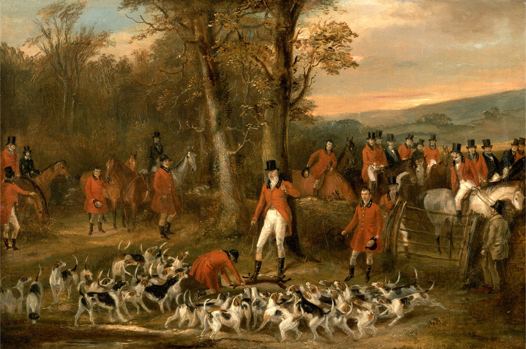 Detail of The Berkeley Hunt, 1842: The Death by Calcraft Turner