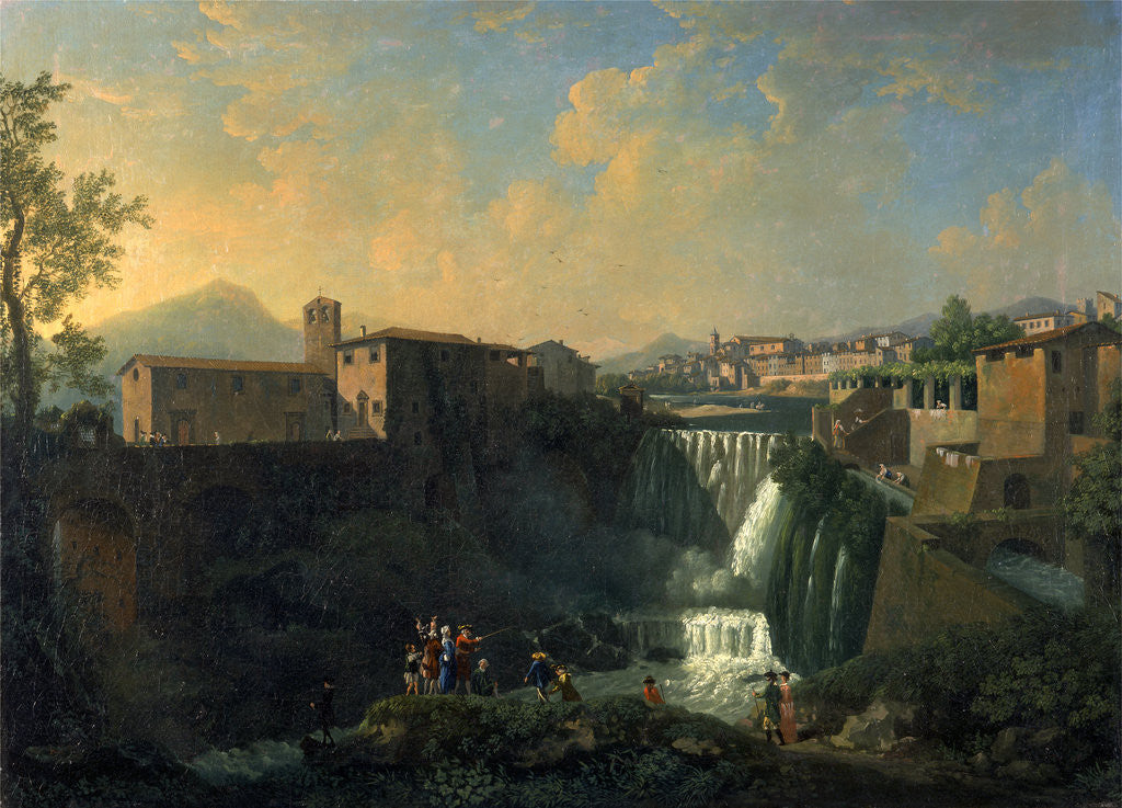 Detail of A View of Tivoli Rome Italy by Thomas Patch