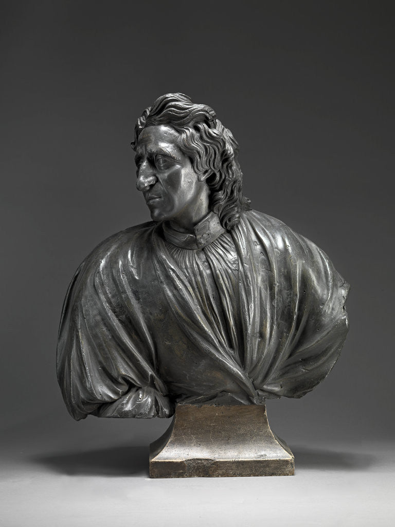 Detail of Sculpture, John Locke by John Nost the Elder