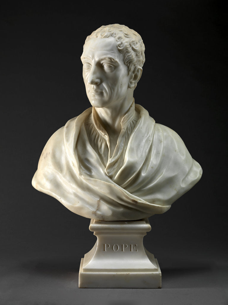 Detail of Alexander Pope by Peter Gaspar Scheemakers