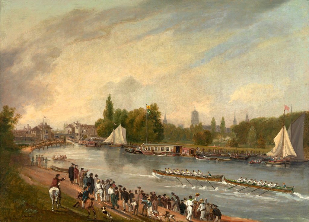 Detail of A Boat Race on the River Isis, Oxford by John Whessell