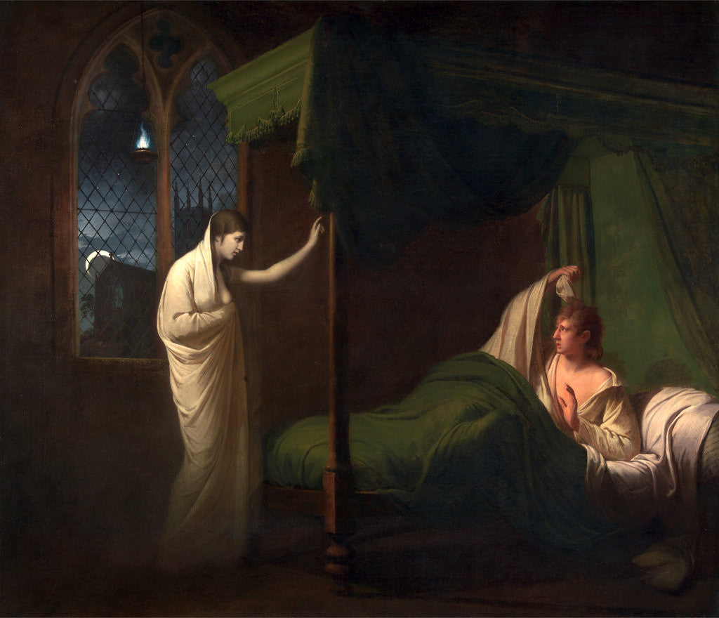 Detail of William and Margaret from Percy's 'Reliques of Ancient English Poetry' by Joseph Wright of Derby
