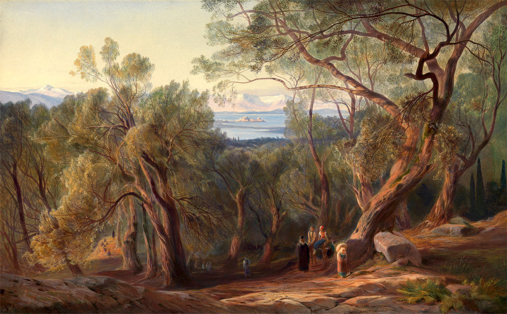 Detail of Corfu from Santa Decca by Edward Lear
