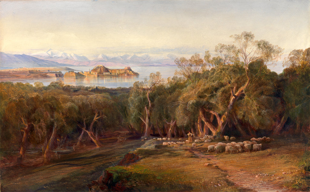 Detail of Corfu from Ascension by Edward Lear