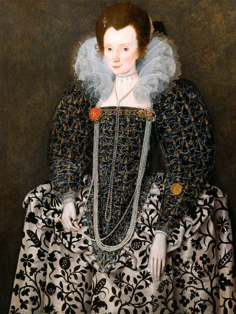 Detail of Portrait of a Woman, Traditionally Identified as Mary Clopton by The Elder