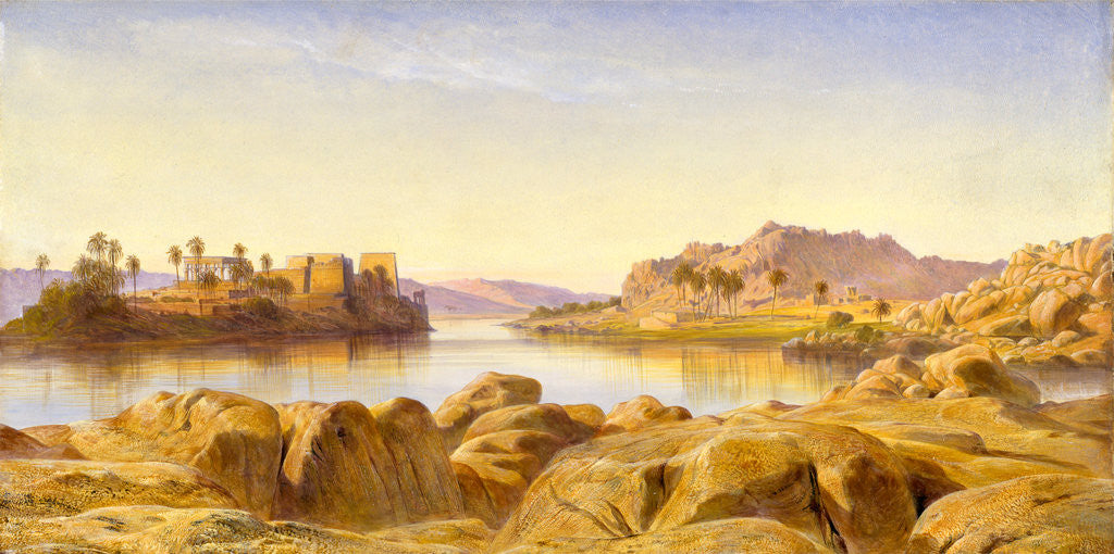 Detail of Philae, Egypt by Edward Lear
