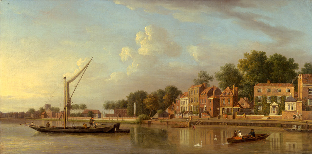 Detail of The Thames at Twickenham, London by Samuel Scott