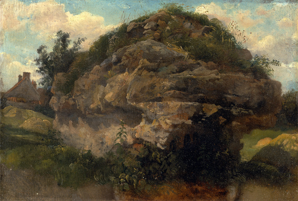 Detail of Rocky Hillside by Frederick W. Watts