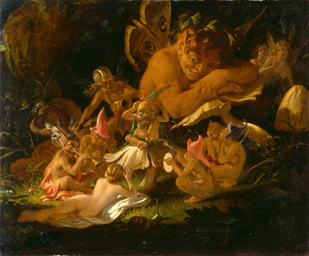 Detail of Puck and Fairies, from 'A Midsummer Night's Dream' Elves and Fairies - 'A Midsummer Night's Dream', Act II, Scene II by Joseph Noel Paton