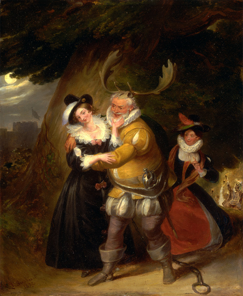 Detail of Falstaff at Herne's Oak by James Stephanoff
