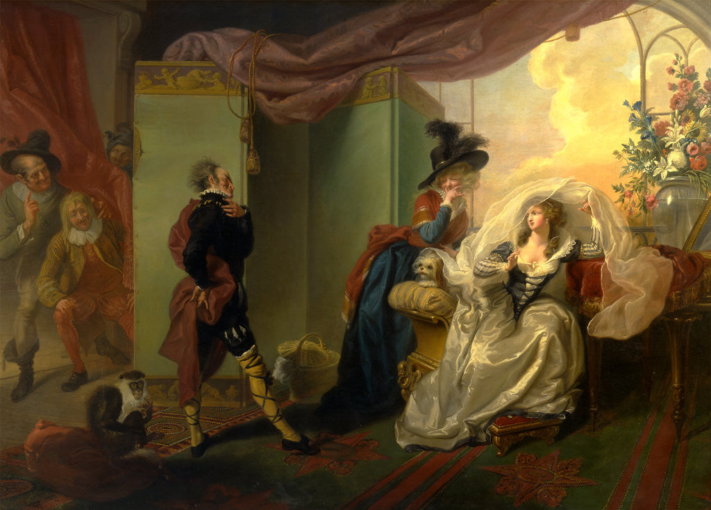 Detail of Olivia, Maria and Malvolio by Johann Heinrich Ramberg