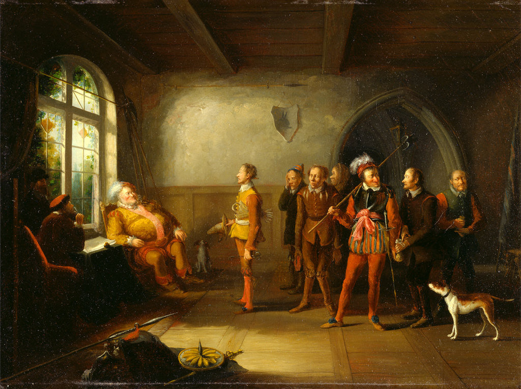 Detail of Falstaff and the recruits by John Cawse