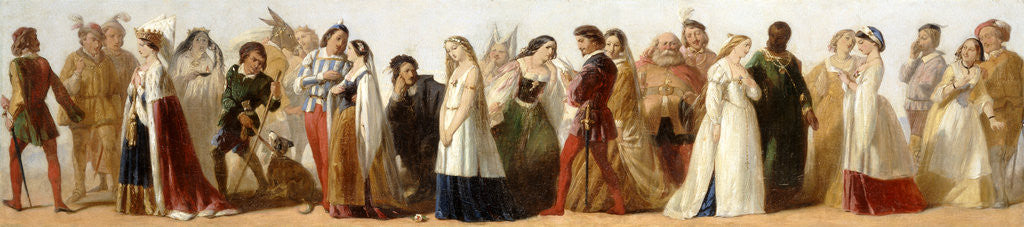 Detail of Procession of Characters from Shakespeare's Plays by Anonymous