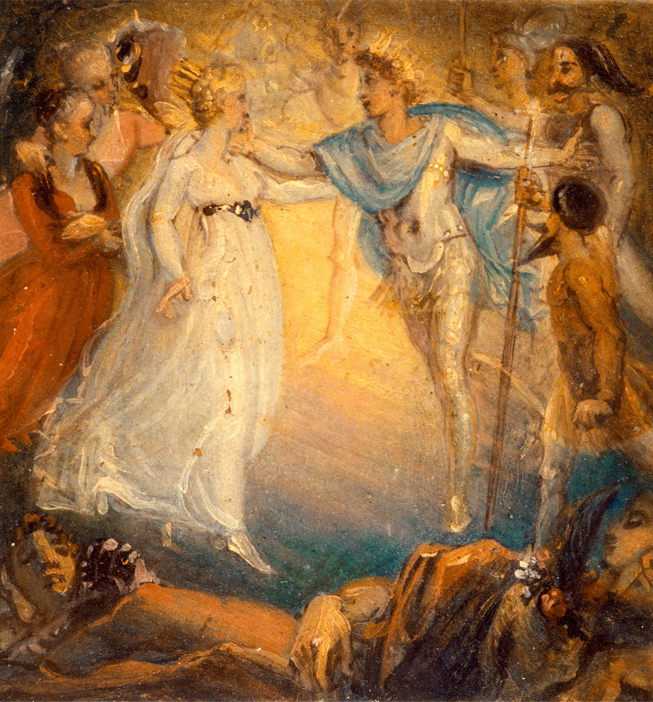 Detail of Oberon and Titania from A Midsummer Night's Dream by Thomas Stothard