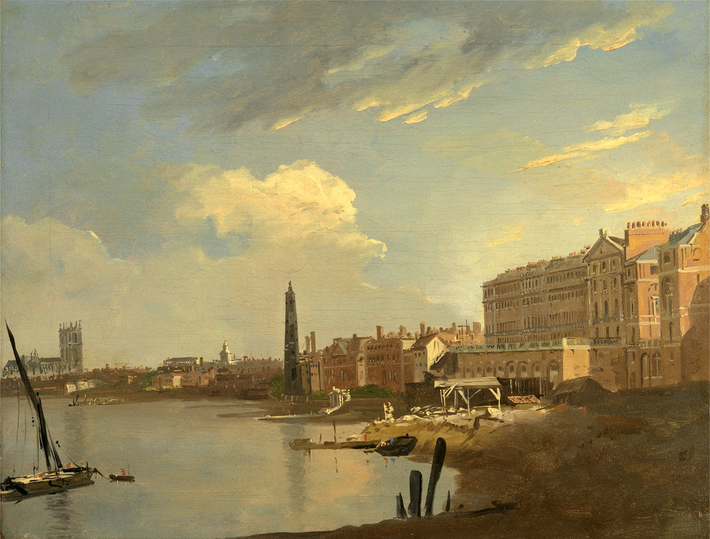 Detail of The Thames and the Adelphi by William Hodges