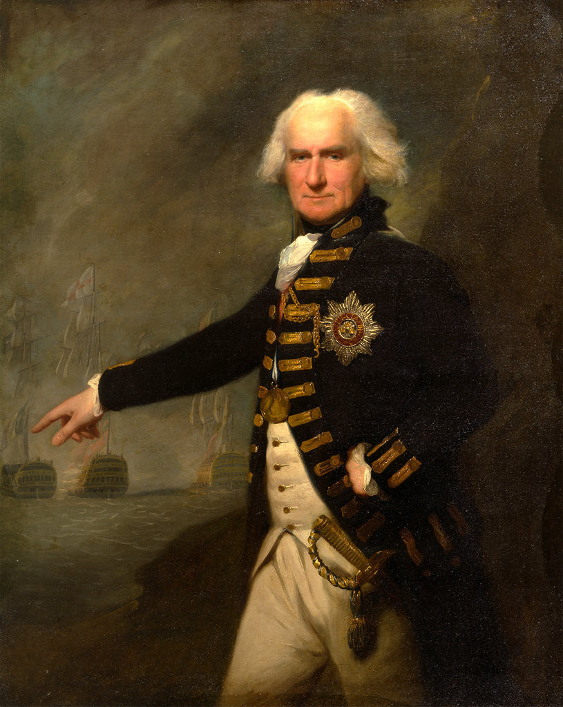 Detail of Admiral Lord Bridport by Francis Abbott