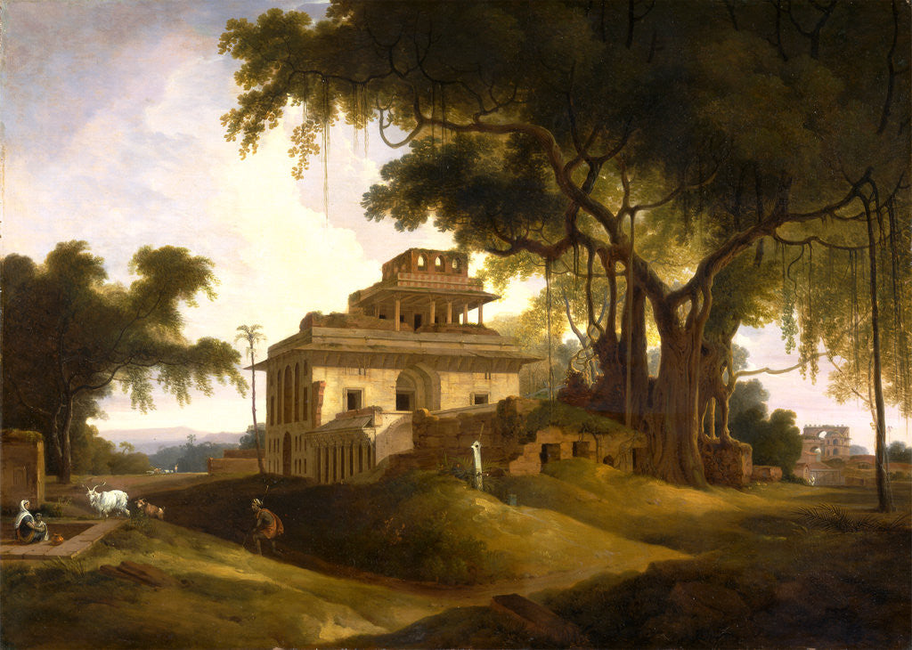 Detail of Ruins of the Naurattan, Sasaram, Bihar by Thomas Daniell