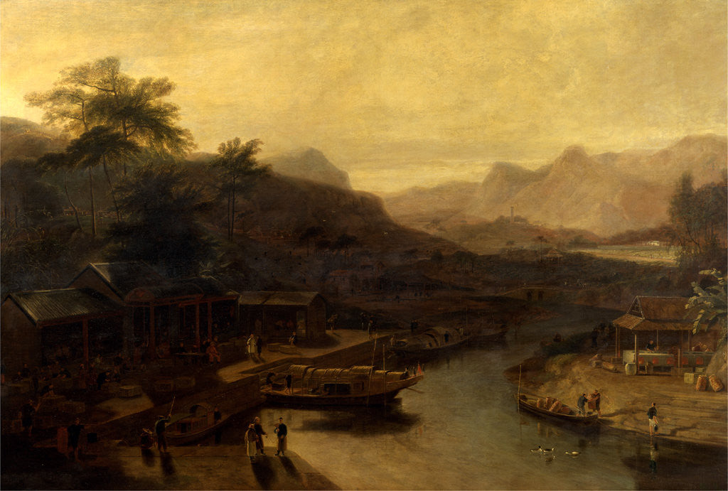 Detail of A View in China: Cultivating the Tea Plant by William Daniell