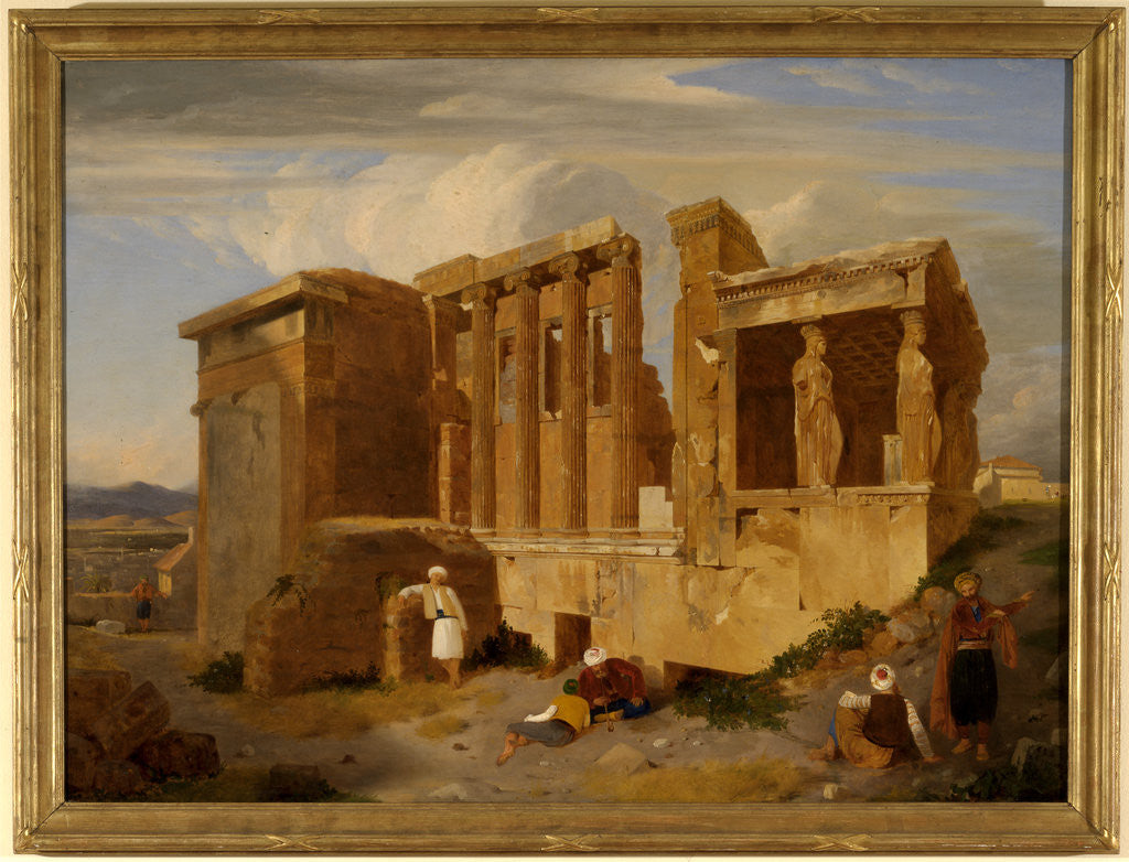 Detail of The Erechtheum, Athens, Greece with Figures in the Foreground by Charles Lock Eastlake