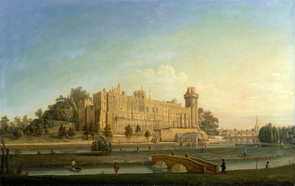 Detail of Warwick Castle, Francis Harding by Francis Harding