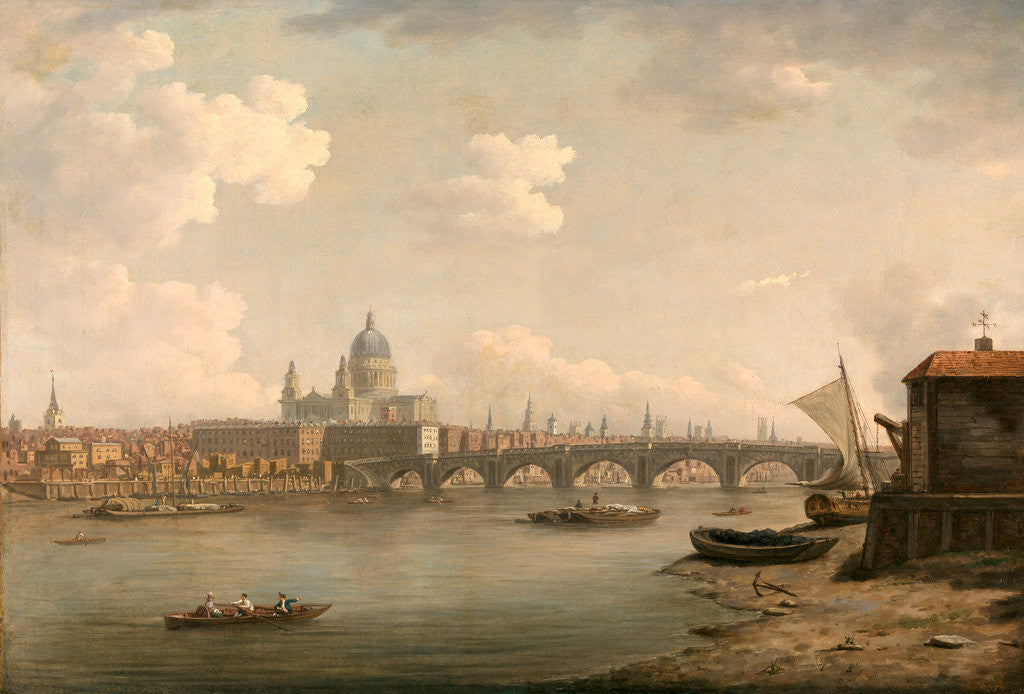 Detail of London, St. Paul's and Blackfriars Bridge by William Marlow