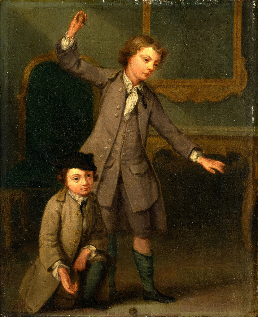 Detail of Portrait of Two Boys, probably Joseph and John Joseph Nollekens by Joseph Francis Nollekens