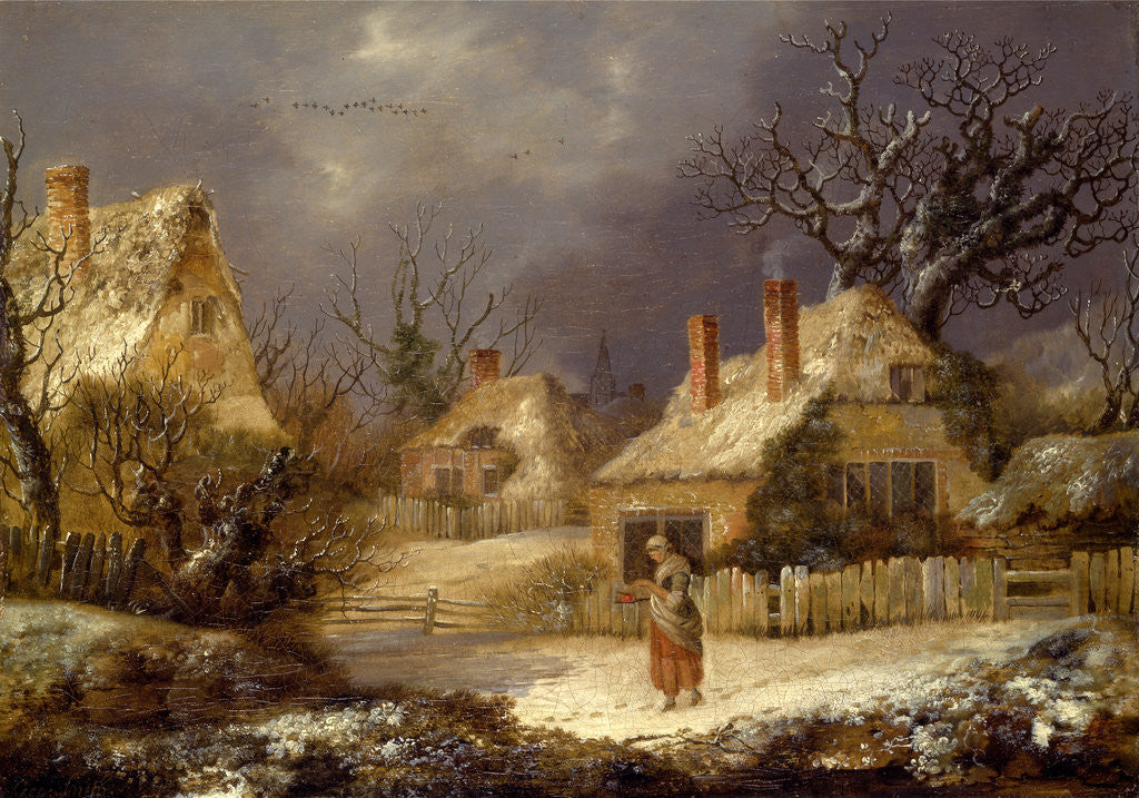 Detail of A Winter Landscape by George Smith