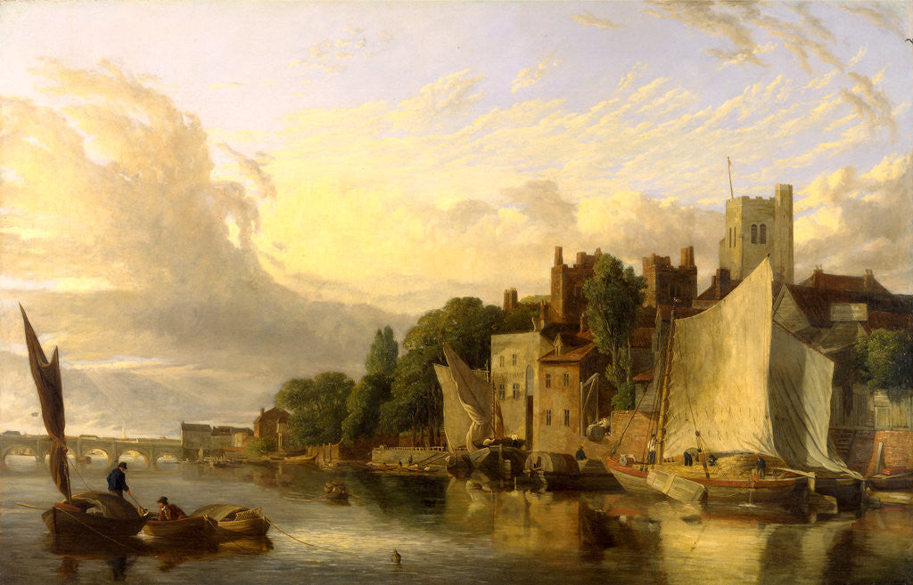 Detail of Lambeth from the River looking towards Westminster Bridge, London by James Stark