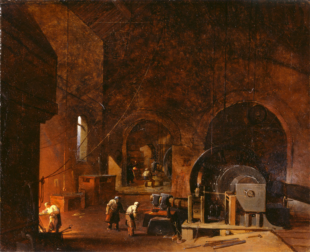 Detail of Interior of an ironworks by Godfrey Sykes