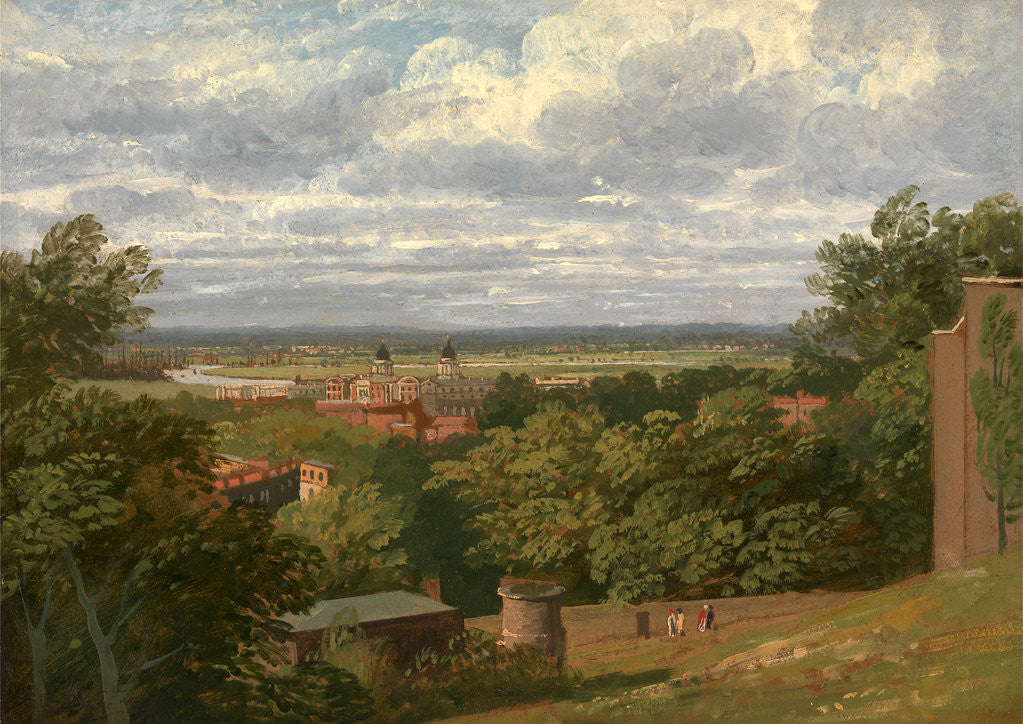 Detail of Greenwich Hospital from the Observatory with a Distant View of London by Thomas Hofland