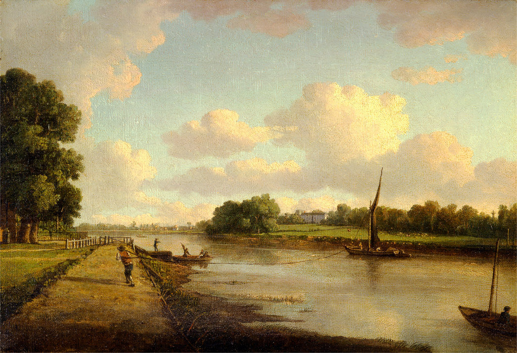 Detail of View on the River Thames at Richmond View on the River Thames at Richmond (?), London by William Marlow