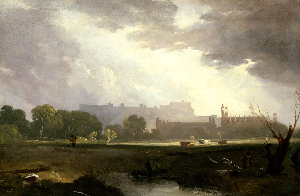 Detail of Windsor from Eton by Sir Augustus Wall Callcott
