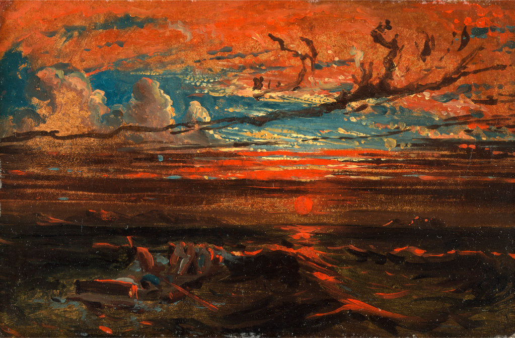 Detail of Sunset at Sea after a Storm by Francis Danby